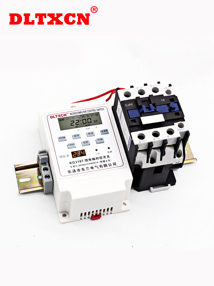 80v3时控开关6机000w电定时器220xuntv两相控增氧机三相水泵时间