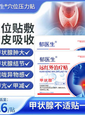 郁医生甲状腺结节消散结贴专用4a甲减甲亢消肿散结膏桥本炎茶节贴