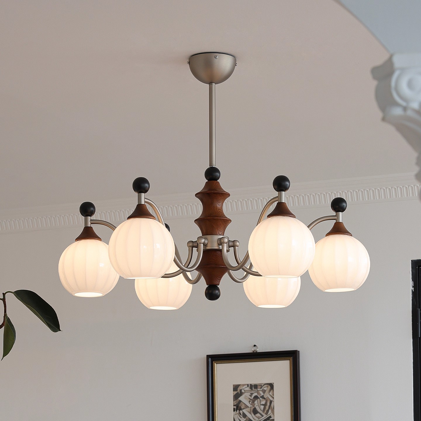 竹节法式中古风2025客厅吊灯新中式主灯宋代美学全屋新款复古灯具