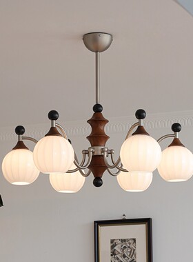 竹节法式中古风2026新中式客厅吊灯全屋新款复古主灯宋氏美学灯具