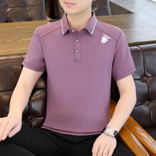 高棉POLO衫 2025新款 潮流修身 上衣 男半袖 T恤男士 翻领短袖 冰丝夏装