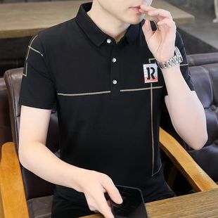 新款 t恤时尚 2025夏季 男士 潮流高级感帅气翻领上衣 休闲短袖 polo衫