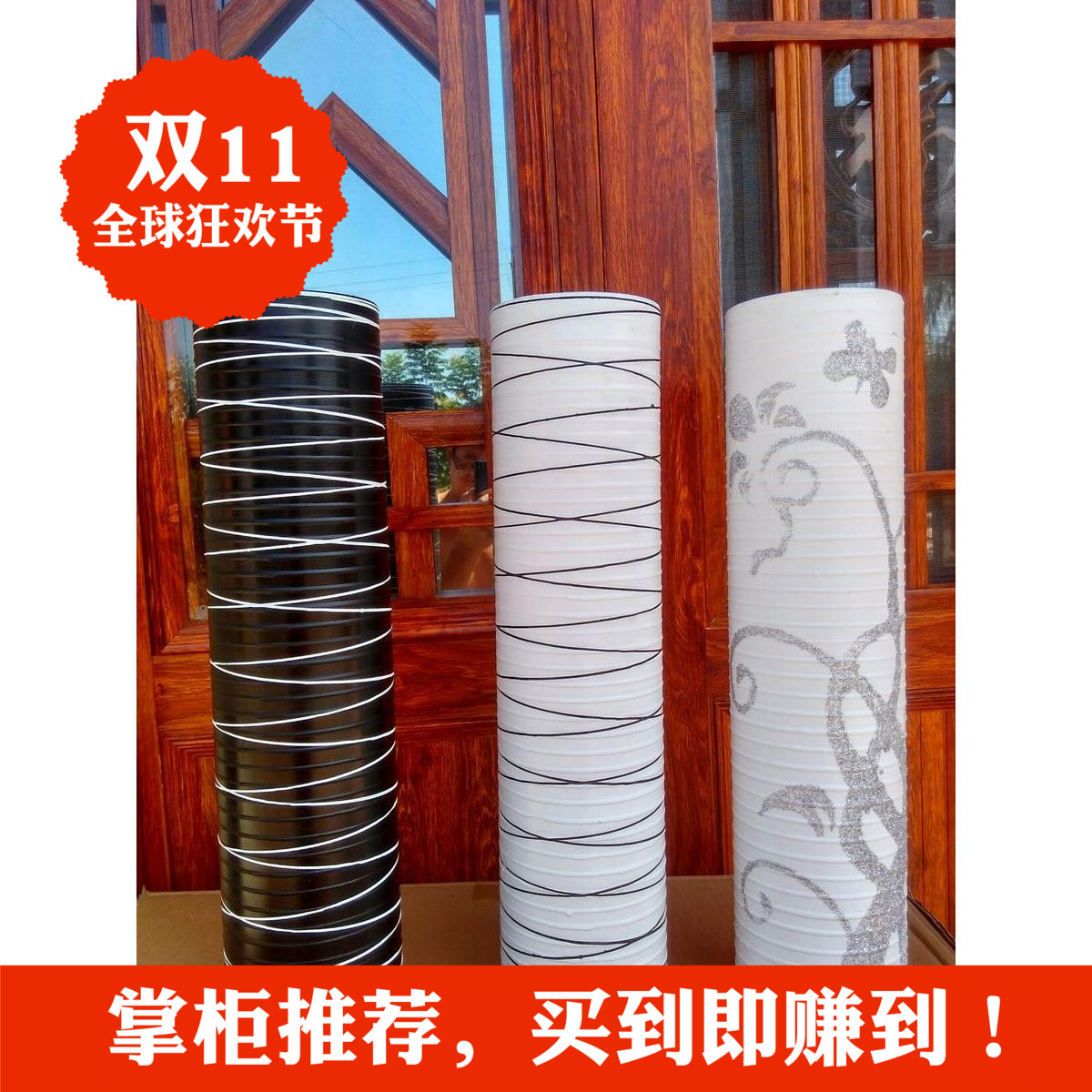 Cổ điển rèn sắt đan bình hoa sân vườn đơn giản hoa khô sắp xếp nhà phòng khách sàn trang trí đồ trang trí - Vase / Bồn hoa & Kệ chậu thủy tinh trồng cây