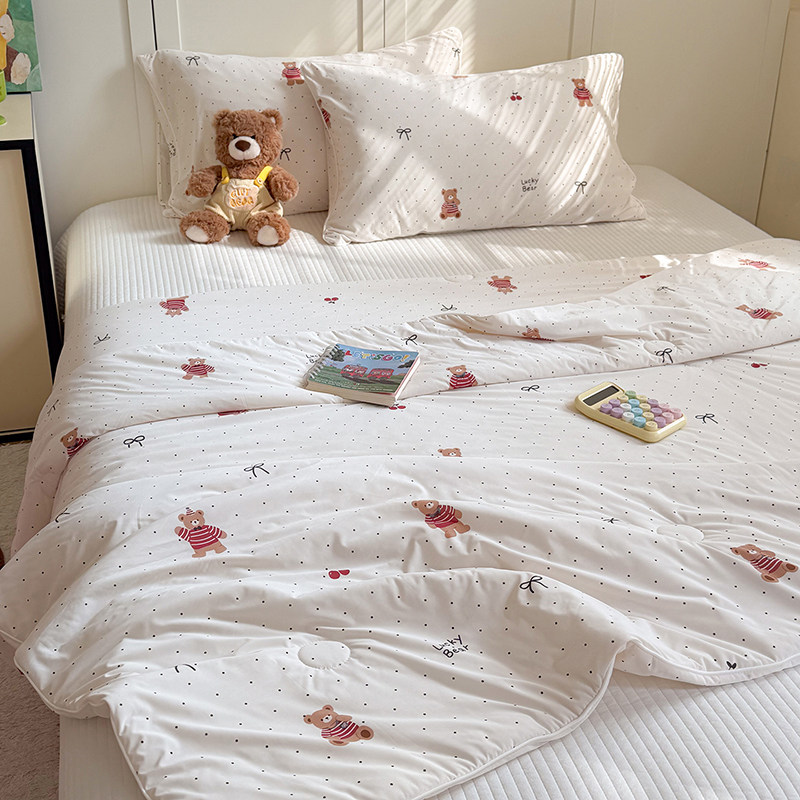 夏凉被子2026新款纯棉夏季薄被儿童冰丝凉感单双人被可机洗空调被