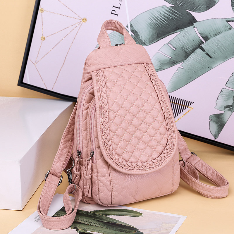 双肩包女韩版2021夏季新款潮迷你女士斜挎包包时尚小背包两用胸包