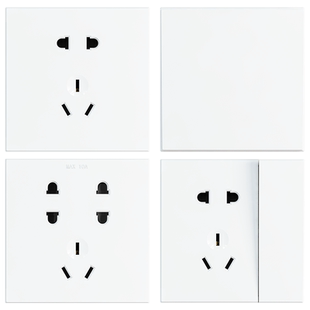 松日开关插座官方旗舰店面板A1大板无框86型暗装墙壁五孔二三上海