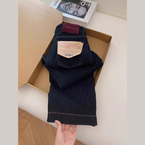 弹力微喇牛仔裤女春季新款大码胖妹妹梨形身材高腰宽松显瘦直筒裤