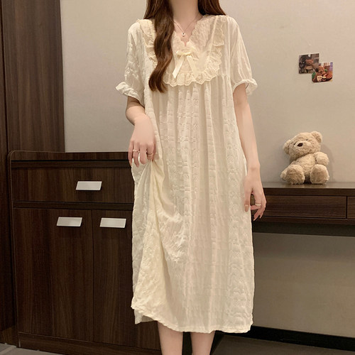 公主风睡裙女款夏季云朵棉