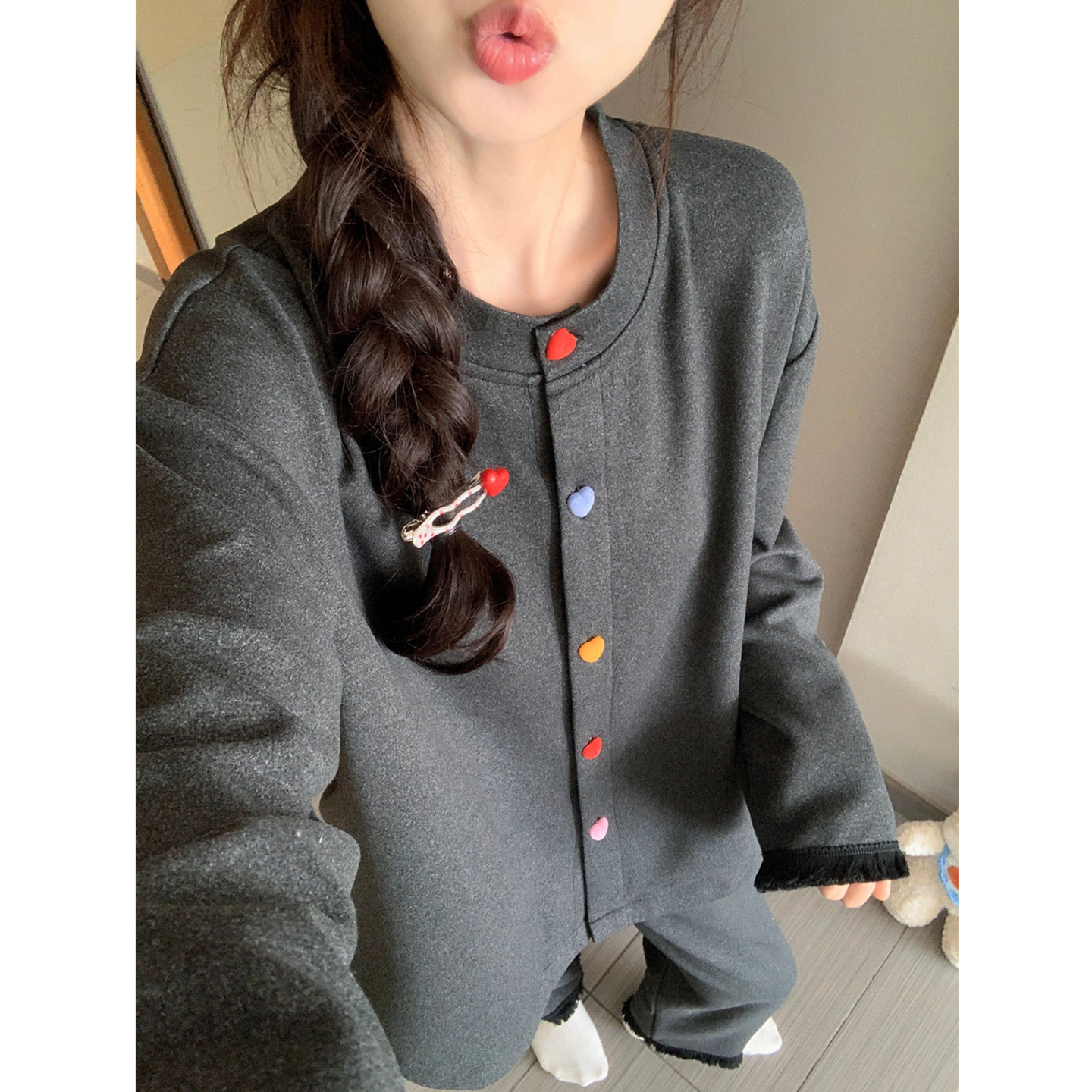 高级感羊绒睡衣女秋冬季加厚保暖