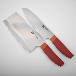德双立人不锈钢菜刀火龙果nows中片刀多用刀2件套装家用厨房刀具