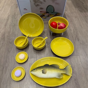 Staub珐宝自然秘境陶瓷饭碗碟勺盘法式汤碗鱼盘马卡龙色餐具套装