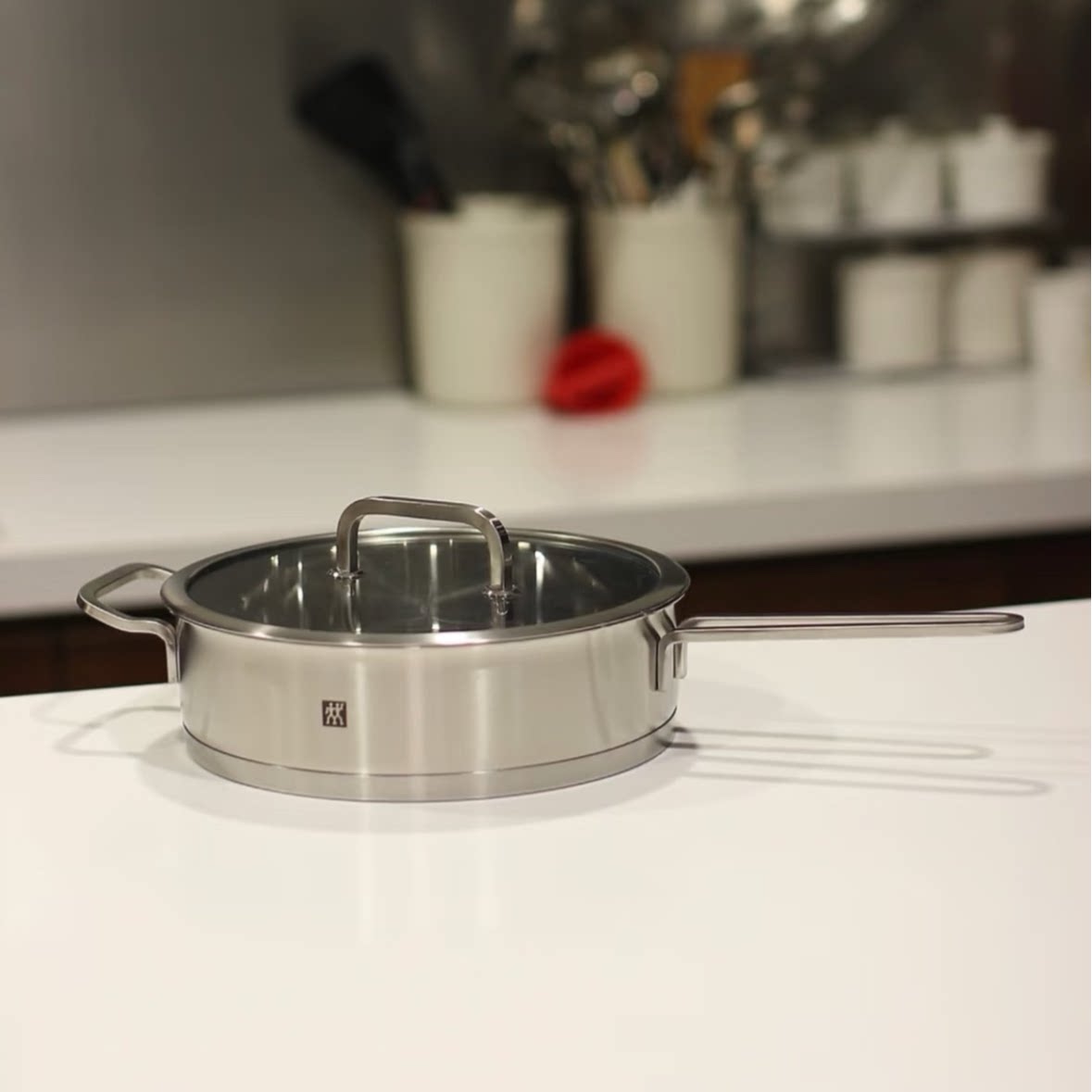 双立人Zwilling moment 24cm 煎炒锅煎锅平底锅不锈钢无涂层