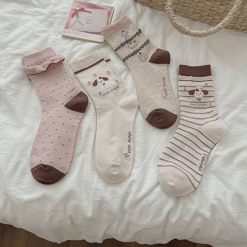 女童袜子中筒儿童春秋公主甜美可爱卡通动物拼色条纹款百搭堆堆袜,童装/婴儿装/亲子装,儿童袜子(0-16岁),淘宝优惠券,粉丝福利购,淘宝优惠卷