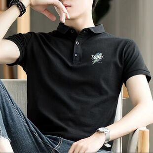 男短袖 潮牌POLO衫 美式 复古休闲百搭男士 T恤 2026新款 翻领衬衫 夏季