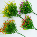 单支假花仿真花塑料花假花水草装 饰花室外花槽栅栏满天星小把束花