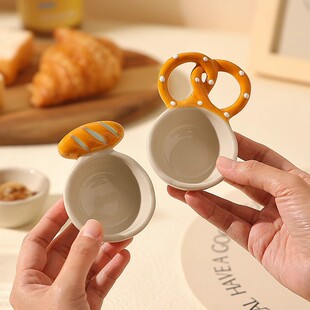 创意主题餐厅陶瓷料碟个性碟面包碟法棍碟咸水碱碟居家蘸料碟