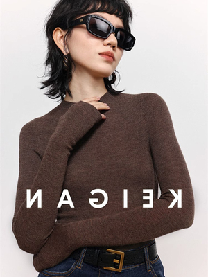 羊毛半高领内搭针织打底衫