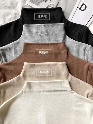 针织半高领内搭洋气打底衫