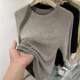 打底衫 针织衫 女2025秋冬新款 圆领中袖 修身 软糯薄款 内搭五分袖 上衣