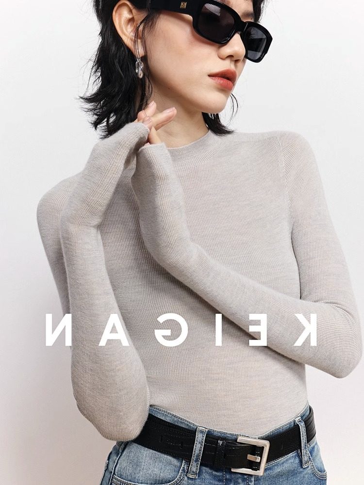 2025秋冬新款半高领羊毛打底衫女内搭软糯洋气针织衫紧身高弹毛衣,女装/女士精品,毛针织衫,淘宝优惠券,粉丝福利购,淘宝优惠卷