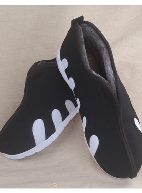 道士棉鞋道家棉加绒十方鞋冬季保暖防滑耐磨黑色十方棉鞋