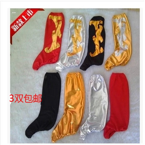 成人舞蹈鞋套蒙古藏族靴套民族女兵舞台袜套表演出服长筒弹力男女