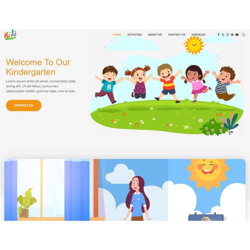 wordpress网站建设儿童学校幼儿园托班半全托网站定制设计响应式