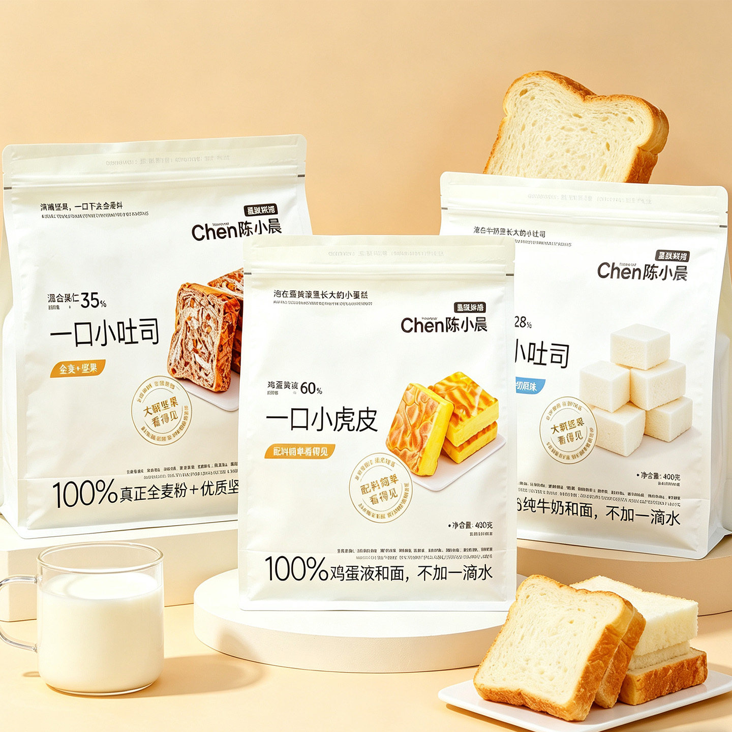 陈小晨蛋香浓郁松软可口糕点面包早餐独立包装点心速食充饥零食品