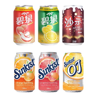 港版新奇士气泡果汁饮料330ml