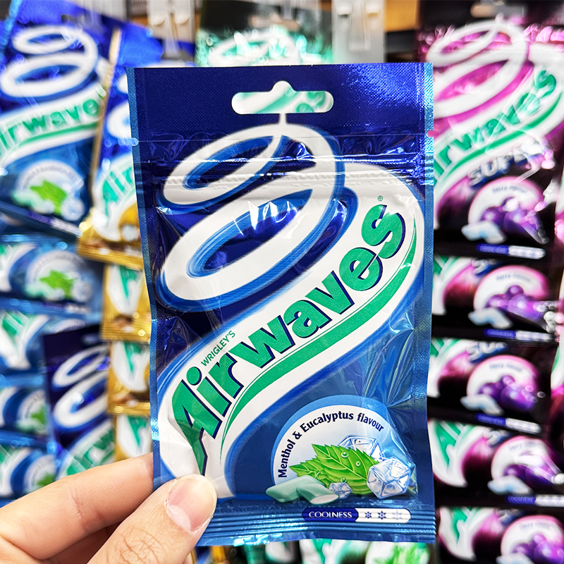 爽浪SUPER超凉口香糖超凉薄荷味28g5袋清新口气休闲零食香口珠