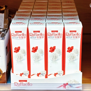 费列罗拉斐尔脆雪柔椰蓉球白巧克力雪莎零食结婚T3粒喜糖盒装30g