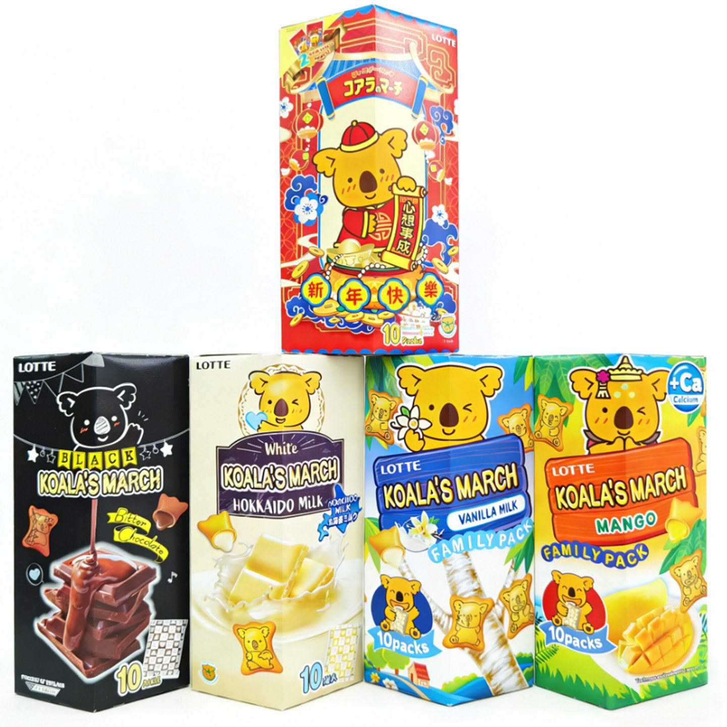 泰国进口LOTTE乐天小熊饼干草莓味巧克力夹心饼干195g注心小饼干