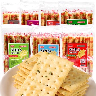 香葱 香港代购 芝麻 紫菜 奶盐梳打饼干540g苏打饼干gs GEL番茄