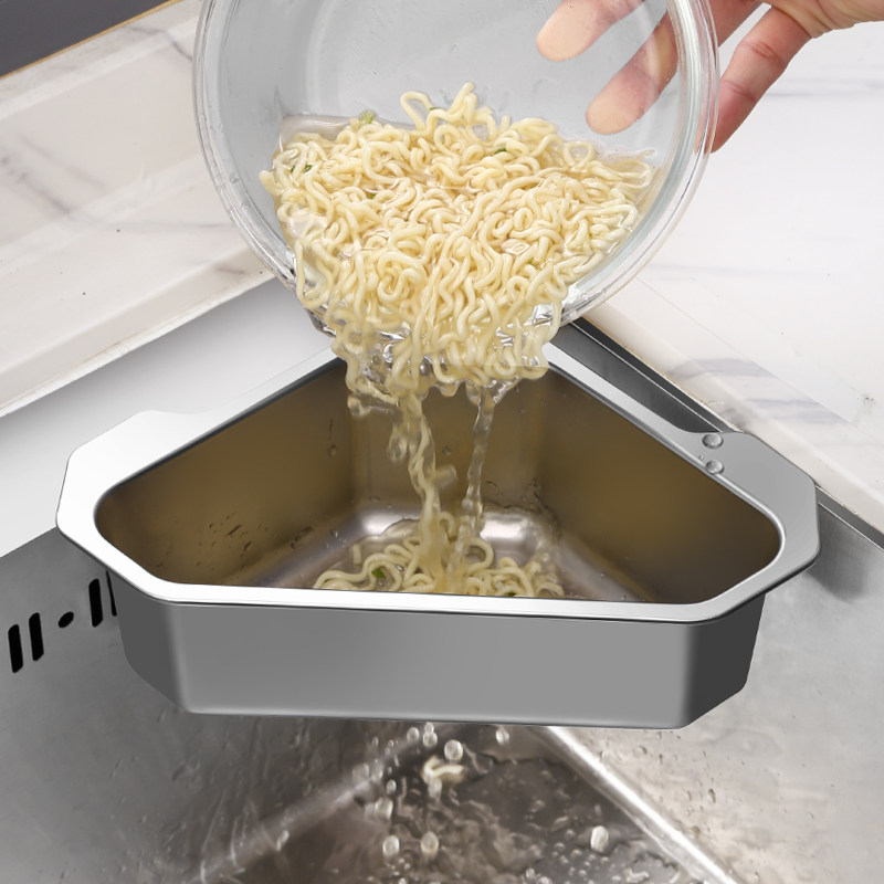 不锈钢水槽过滤网通用厨房菜盆洗碗池三角水池垃圾剩菜剩饭沥水架