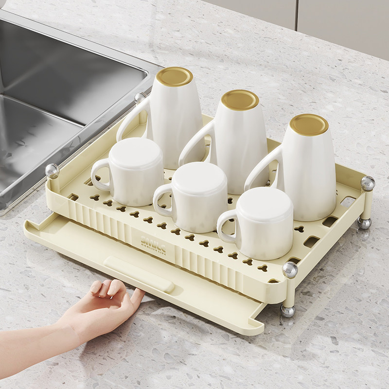 放杯子收纳置物架茶杯玻璃杯水杯架子储物架桌面托盘家用沥水杯架,家庭/个人清洁工具,杯架,淘宝优惠券,粉丝福利购,淘宝优惠卷
