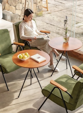 奶茶店桌椅组合甜品店咖啡厅沙发卡座洽谈书吧清酒吧餐厅商用套装