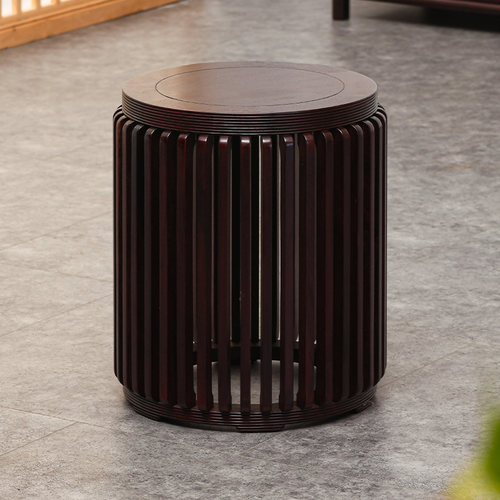 宋韵赞比亚血檀圆凳榫卯结构