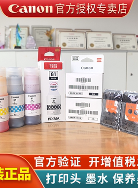 【佳能原装】G1830/31 2830 2870 3870/71/72 G4870打印机打印头喷头QY6-8032 8041 MC-G04保养墨盒GI-81墨水
