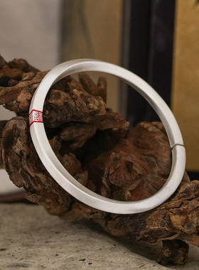 足银999四方福字开口实心手镯