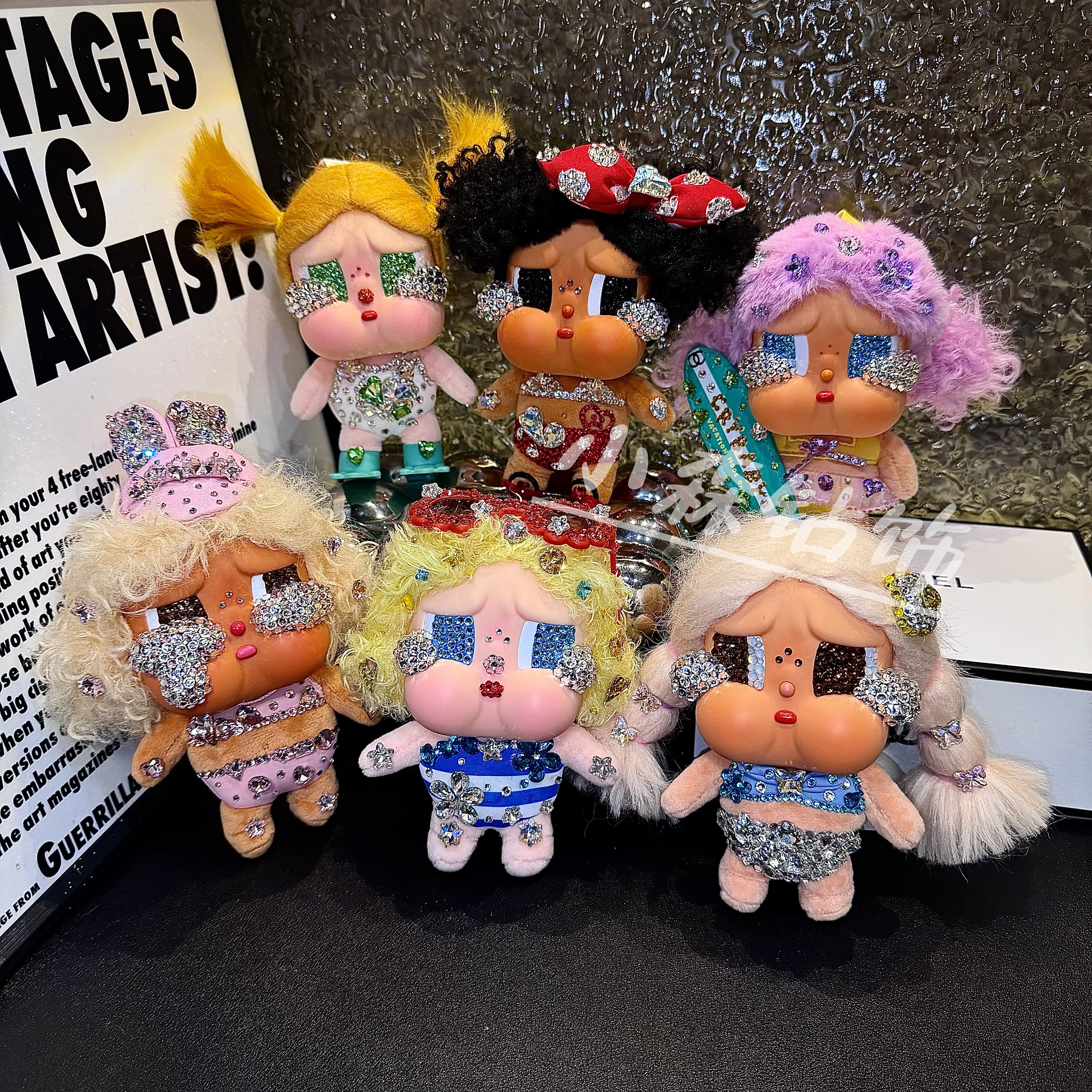 CRYBABYVacationModeOn搪胶毛绒挂件哭娃diy材料包华子钻接娃代工