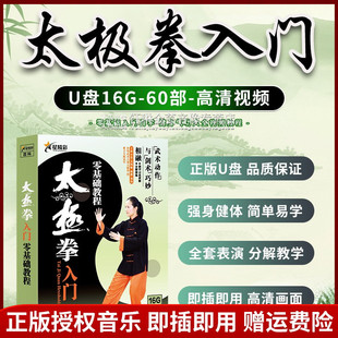 太极剑汽车载优盘16g 32式 实用拳法24式 陈氏太极拳教程视频u盘陈式