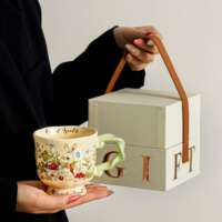 Retro rabbit mugs with high appearance standards, tall cups, office coffee cups and water cups as gifts for teachers on Teachers' Day thumbnail 2