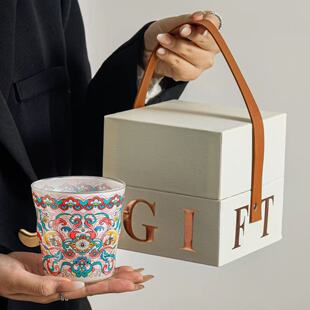 送女生生日礼物高级感玻璃杯子送人伴手礼品高档精致水杯礼盒套装