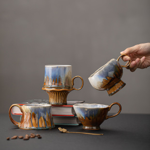 家用高颜值水杯骨瓷欧式咖啡杯陶瓷杯碟英式红茶杯下午茶杯套装