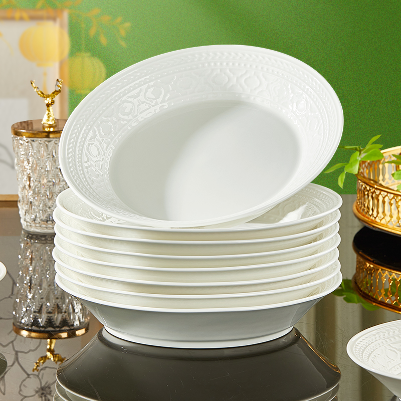 高颜值深汤盘  防烫加厚  可微波可洗碗机