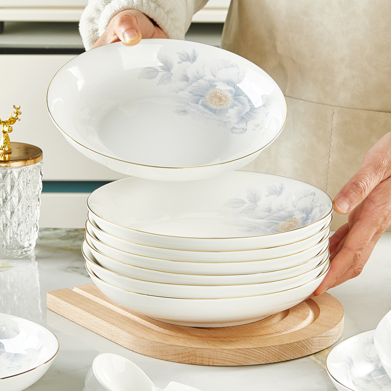 嘉兰瓷秀源陶瓷加厚陶瓷菜盘