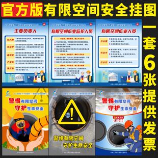 官方版有限空间作业安全明白卡宣传挂图有限空间安全海报展板墙贴
