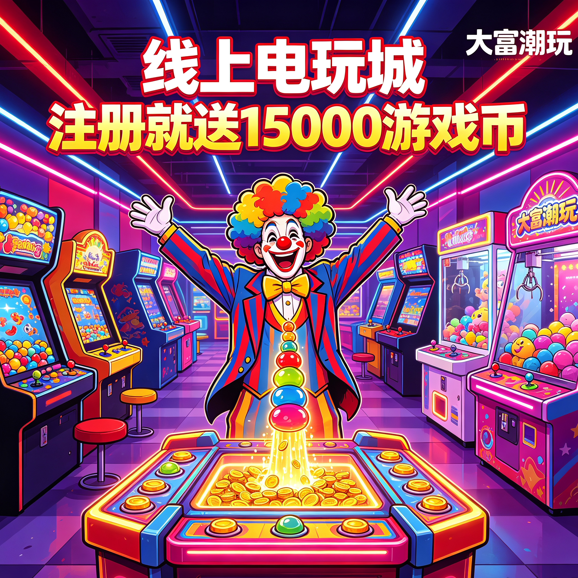 线上电玩城招财猫游戏手机版线上推币机大魔术师街机游戏机纯娱乐