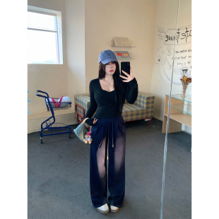 宽松显瘦垂感慵懒低腰阔腿裤 2025秋冬新款 女 超绝松弛 Babes