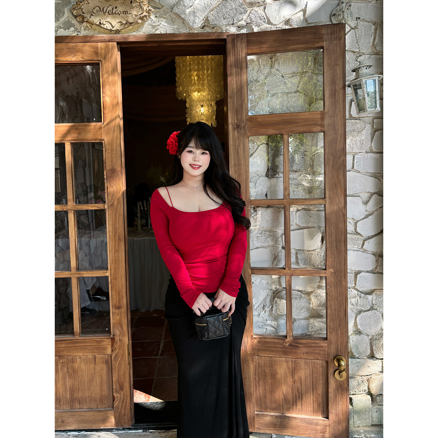 Bbabes【绝美雕塑】欧美通勤显瘦半身裙设计感褶皱高腰包臀鱼尾裙